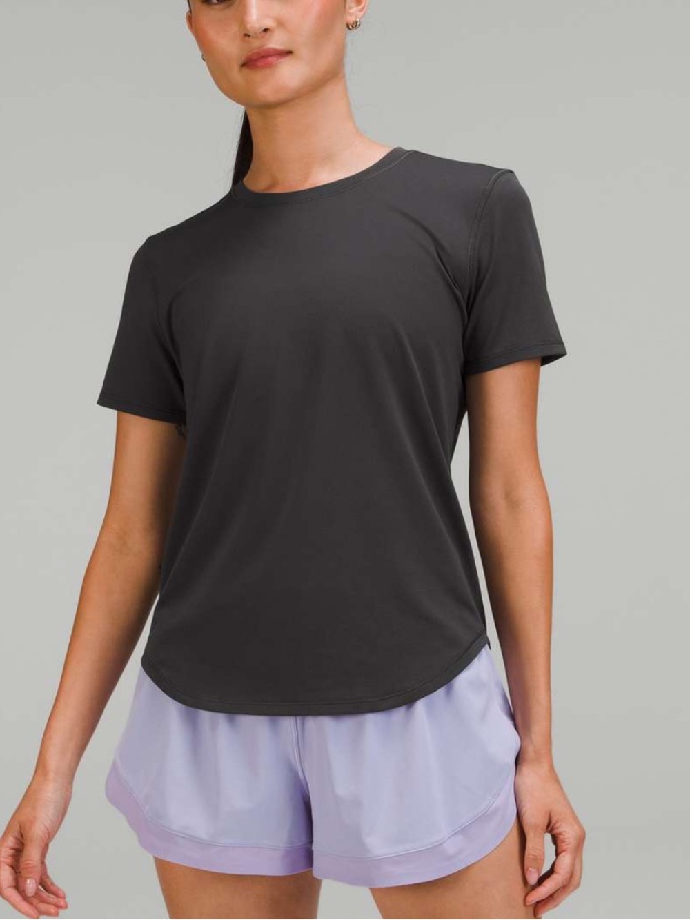 lululemon athletica Charcoal Short-Sleeve Crew Tee